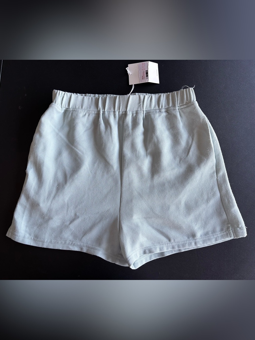AUREUM Pastel Mint Athletic Shorts with Elastic Waistband